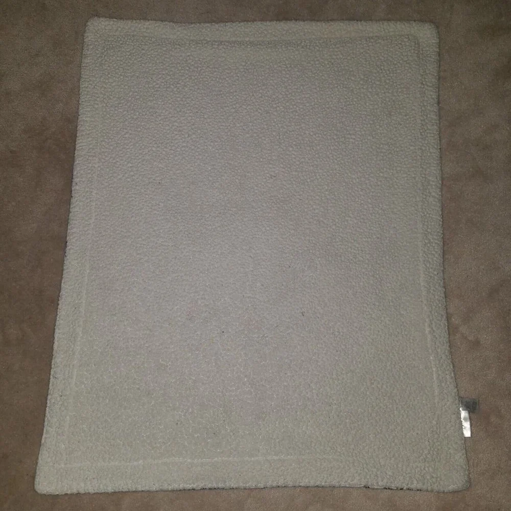 Nicole Miller New York Baby Blanket Lovey Fleece White Blue Gray Pink Floral